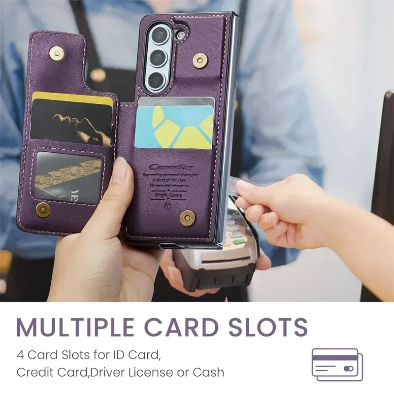 Caseme Magnetic Flip Leather Phone Case For Samsung Galaxy Z Fold 5 4 3 5g Wallet Card Holder Shockproof Back Cover Coque Etui Gallery 1 Caseme Magnetic Flip Leather Phone Case For Samsung Galaxy Z Fold 5 4 3 5g Wallet Card Holder Shockproof Back Cover Coque Etui Gallery 1