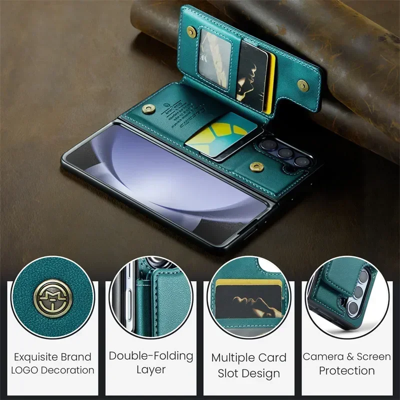 Caseme Magnetic Flip Leather Phone Case For Samsung Galaxy Z Fold 5 4 3 5g Wallet Card Holder Shockproof Back Cover Coque Etui Gallery 2 Caseme Magnetic Flip Leather Phone Case For Samsung Galaxy Z Fold 5 4 3 5g Wallet Card Holder Shockproof Back Cover Coque Etui Gallery 2