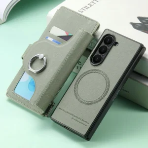 Flip Case For Samsung Galaxy Z Fold 7 5g 2025 2in1 Detachable Zipper Leather Wallet Funda For Galaxy Zfold6 5 4 3 Fold7 Cover Featured