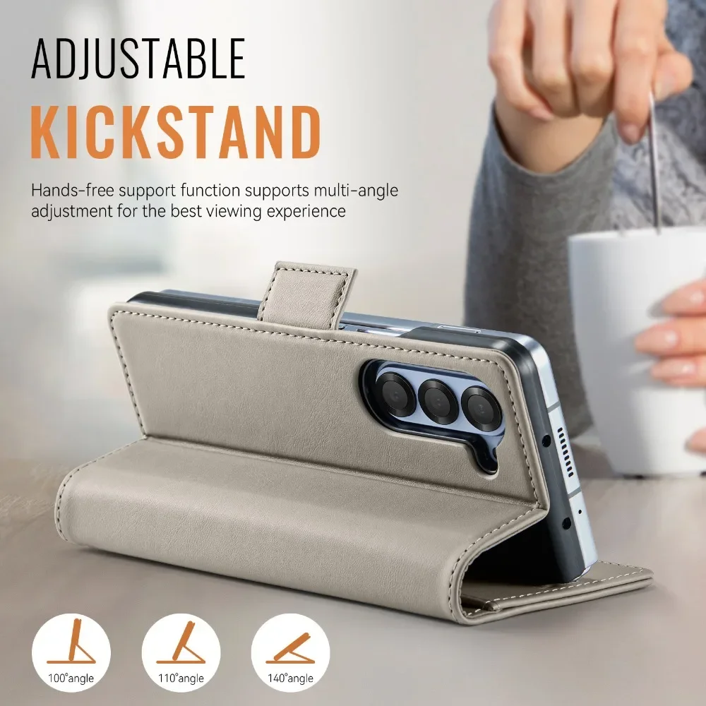 Flip Wallet With Pen Holder Leather Phone Case For Samsung Galaxy Z Fold 7 6 5 Fold6 Fold5 Rfid Blocking Crad Slot Holder Cover Gallery 2 Flip Wallet With Pen Holder Leather Phone Case For Samsung Galaxy Z Fold 7 6 5 Fold6 Fold5 Rfid Blocking Crad Slot Holder Cover Gallery 2