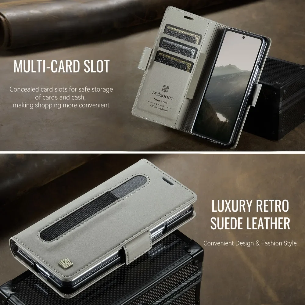 Flip Wallet With Pen Holder Leather Phone Case For Samsung Galaxy Z Fold 7 6 5 Fold6 Fold5 Rfid Blocking Crad Slot Holder Cover Gallery 3 Flip Wallet With Pen Holder Leather Phone Case For Samsung Galaxy Z Fold 7 6 5 Fold6 Fold5 Rfid Blocking Crad Slot Holder Cover Gallery 3