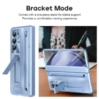For Samsung Galaxy Z Fold 6 5 4 5g Case Plating Hinge With S Pen 360 Full Screen Protector Ag Matte Shockproof Kickstand Cover Featured