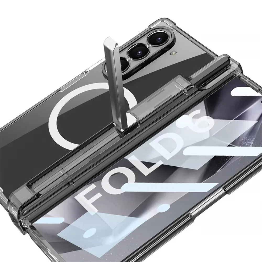 For Samsung Galaxy Z Fold 6 Magsafe Case Transparent Airbag Hinge Protection Screen Protector Z Fold 5 6 Cover With S Pen Holder Gallery 1 For Samsung Galaxy Z Fold 6 Magsafe Case Transparent Airbag Hinge Protection Screen Protector Z Fold 5 6 Cover With S Pen Holder Gallery 1