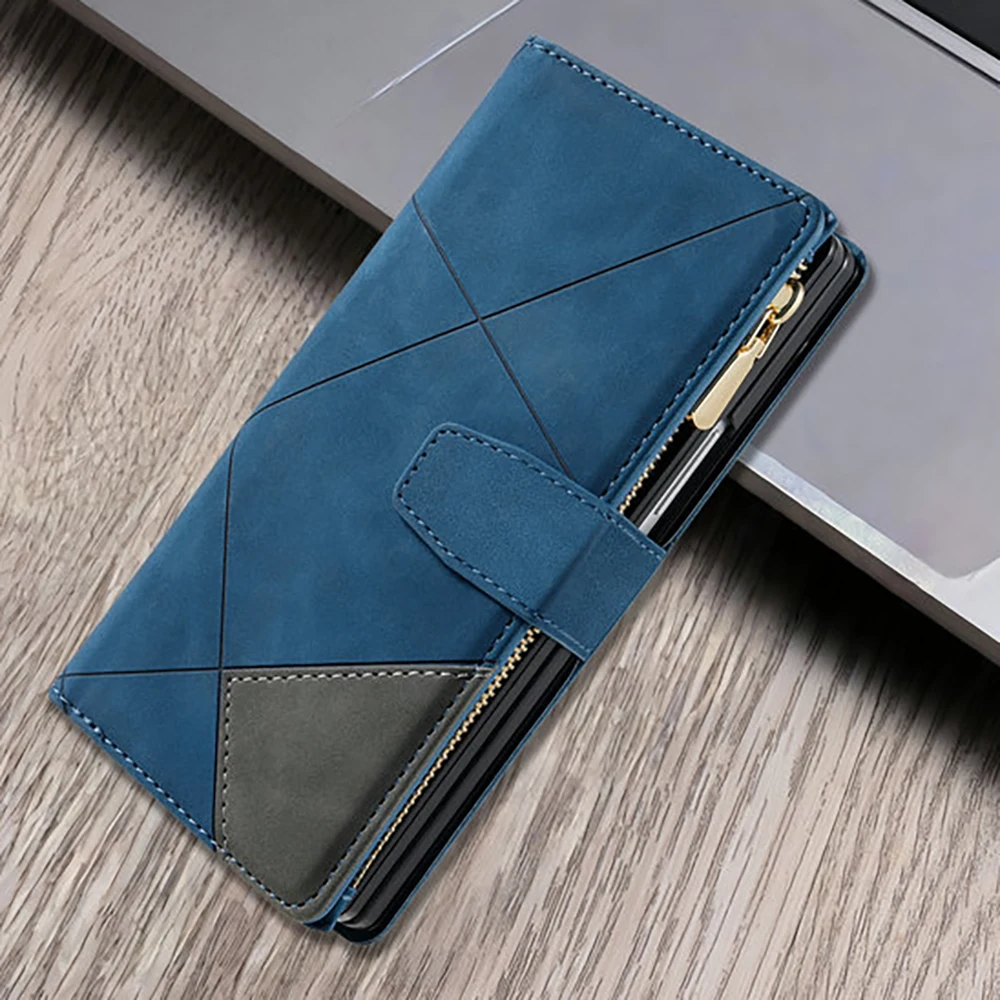 For Samsung Galaxy Z Fold 7 5g 2025 9 Card Zipper Wallet Leather Case For Galaxy Z Fold 6 5 4 3 Case Z Fold7 Luxury Cover Featured