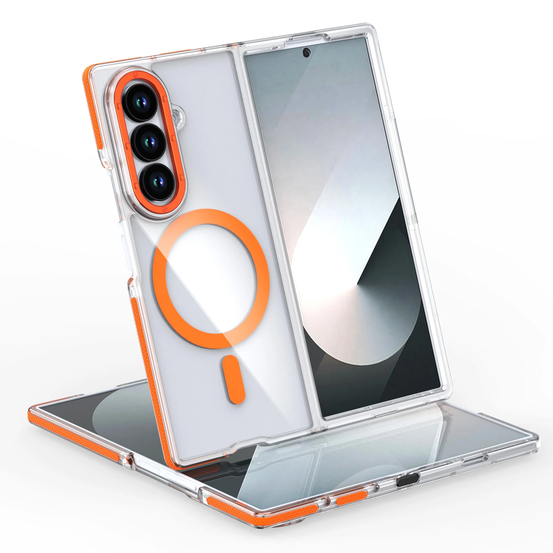 For Samsung Galaxy Z Fold 7 Case Hard Transparent Magsafe Magnetic Wireless Charging Protective Cover For Z Fold 7 6 Phone Shell Featured