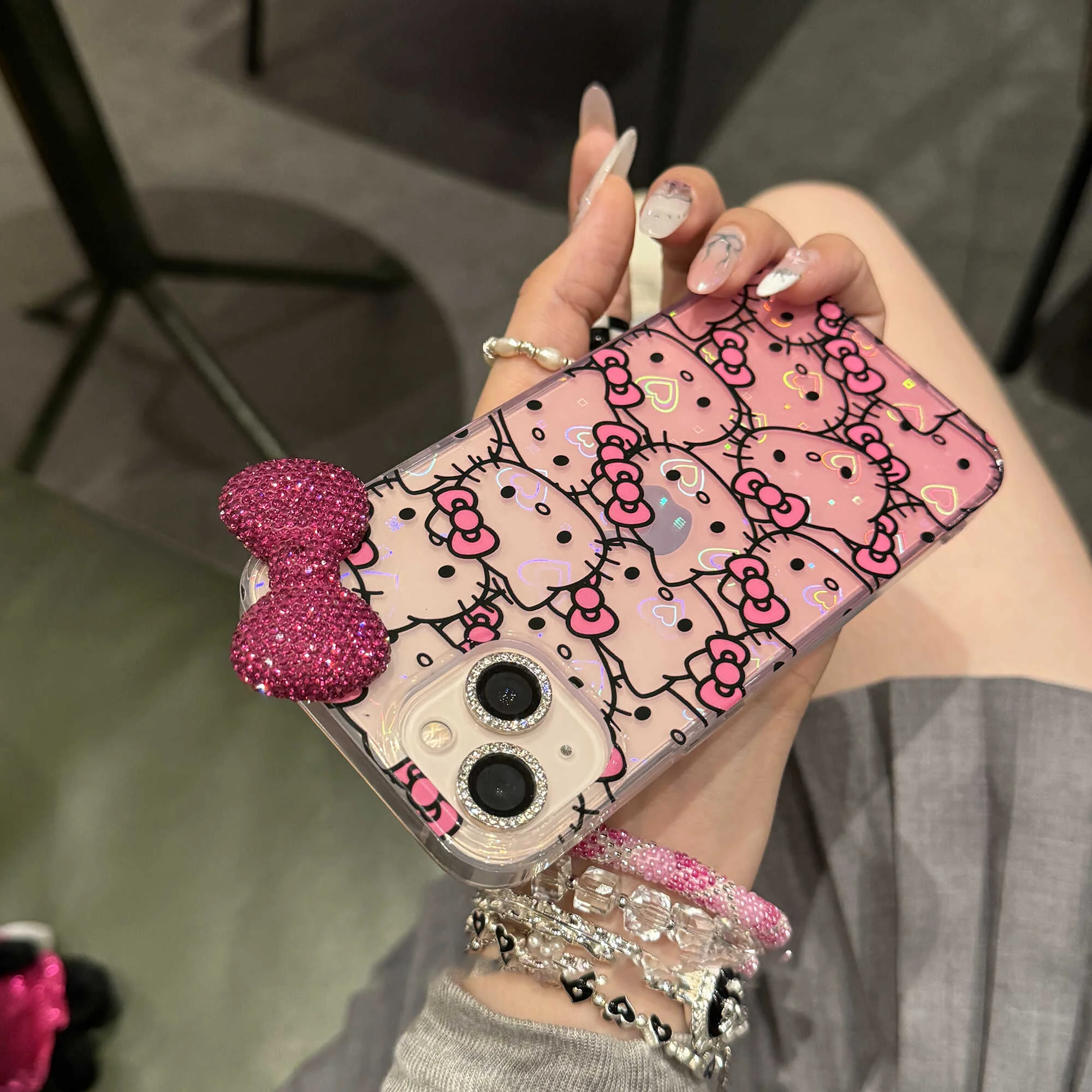 Full Screen Hello Kitty Diamond Bow Gradient Phone Case For Iphone 16 15 14 13 12 11 Pro Max Xr Xs Max 7 8 Plus Mini Y2k Laser Gallery 1 Full Screen Hello Kitty Diamond Bow Gradient Phone Case For Iphone 16 15 14 13 12 11 Pro Max Xr Xs Max 7 8 Plus Mini Y2k Laser Gallery 1