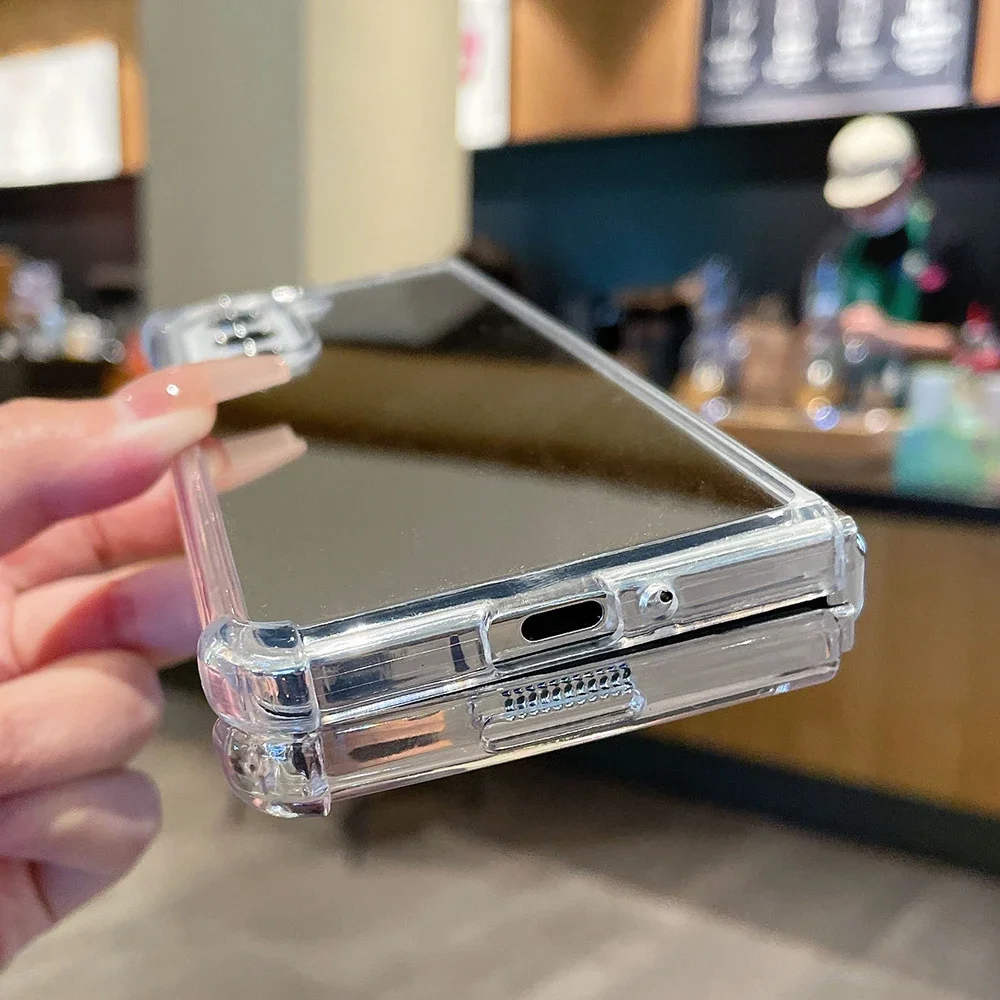 Girl Makeup Mirror Luxury Airbag Bumper Case For Samsung Galaxy Z Fold 7 6 5 4 3 Fold 7 Z Fold 6 5 Plating Mirror Cover Z Fold 7 Gallery 4 Girl Makeup Mirror Luxury Airbag Bumper Case For Samsung Galaxy Z Fold 7 6 5 4 3 Fold 7 Z Fold 6 5 Plating Mirror Cover Z Fold 7 Gallery 4