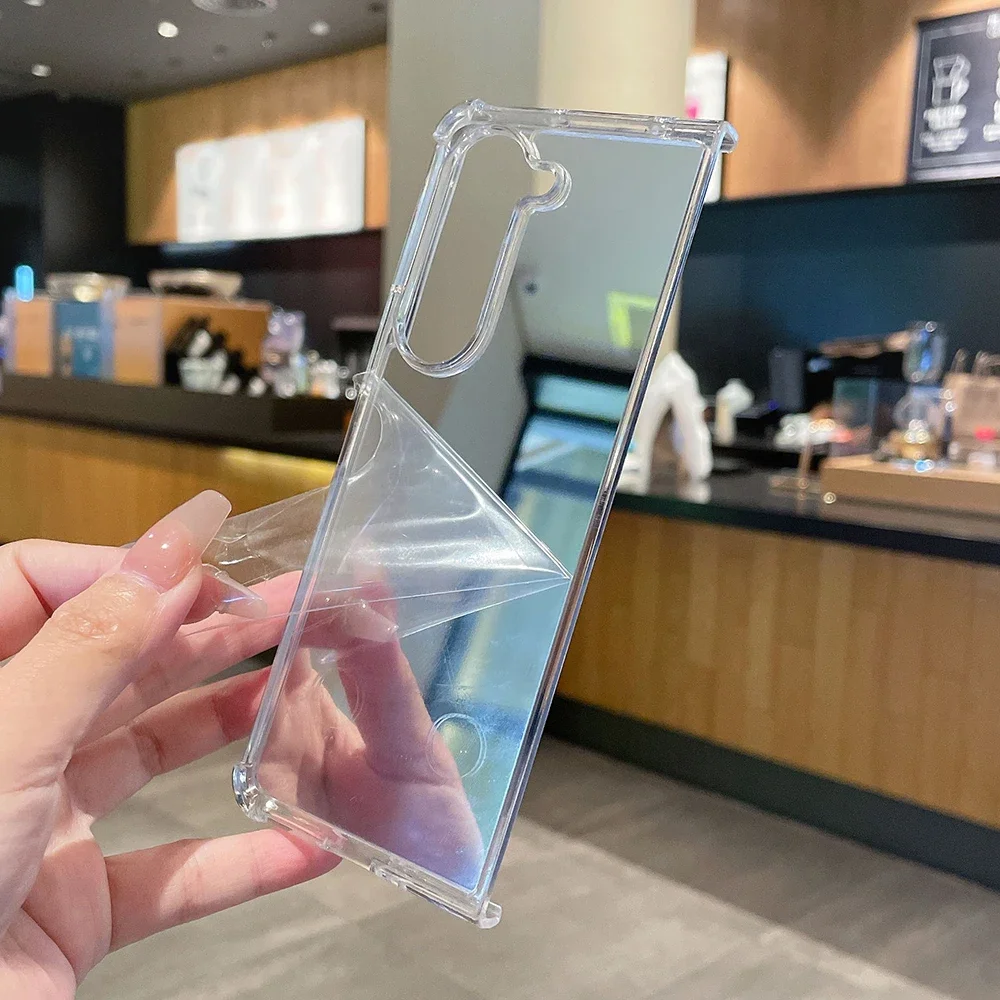 Girl Makeup Mirror Luxury Airbag Bumper Case For Samsung Galaxy Z Fold 7 6 5 4 3 Fold 7 Z Fold 6 5 Plating Mirror Cover Z Fold 7 Gallery 5 Girl Makeup Mirror Luxury Airbag Bumper Case For Samsung Galaxy Z Fold 7 6 5 4 3 Fold 7 Z Fold 6 5 Plating Mirror Cover Z Fold 7 Gallery 5