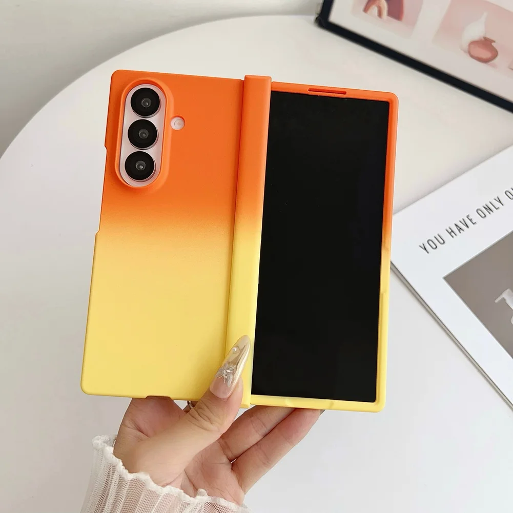 Gradient Skin Feel Hinged Phone Case For Samsung Galaxy Z Fold 7 Fold7 Good Touch Feel Camera Protect Cover Gallery 1 Gradient Skin Feel Hinged Phone Case For Samsung Galaxy Z Fold 7 Fold7 Good Touch Feel Camera Protect Cover Gallery 1