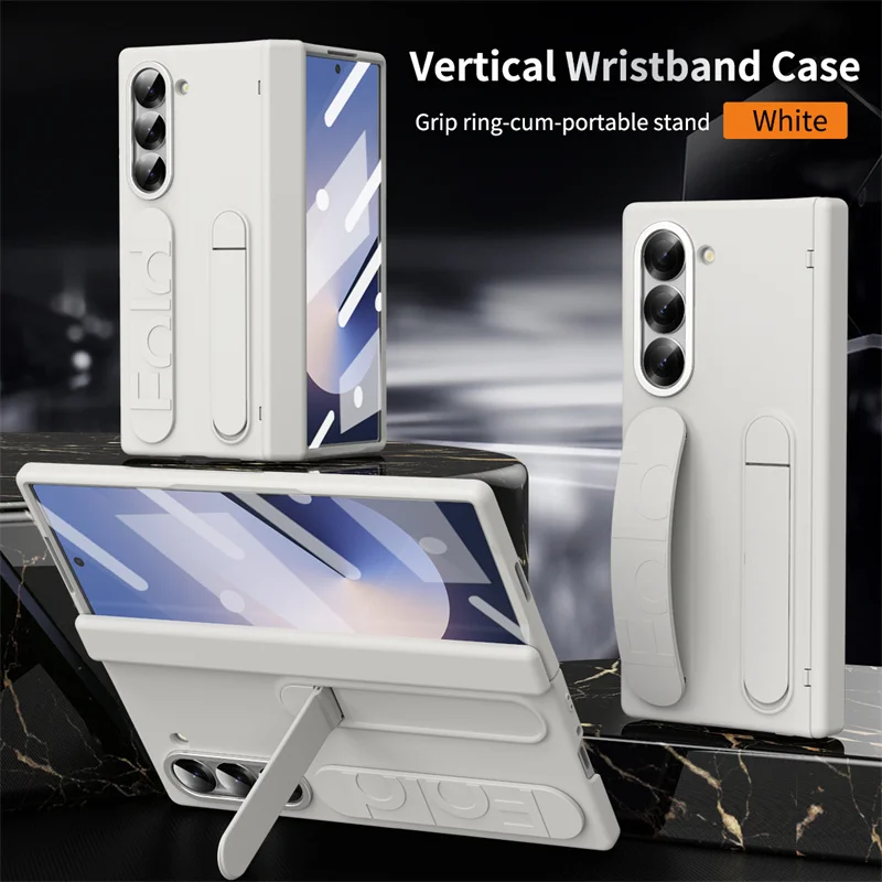 High End Wristband Stand Case For Samsung Galaxy Z Fold 7 6 5 4 3 Stylus Pen Slot Full Pack Screen Film Integrated Protect Cover Featured