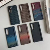 Luxury Carbon Fiber Texture For Magsafe Phone Case For Samsung Galaxy Z Fold7 Fold6 Fold5 5g Wireless Charging Shockproof Cover Featured