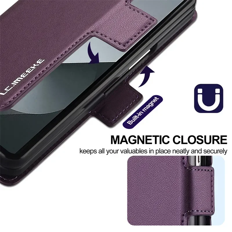Magnetic Flip Leather Phone Case For Samsung Galaxy Z Fold 7 6 5 4 3 5g Fold7 Fold6 Fold5 Wallet Card Bag Cover Etui Coque Gallery 1 Magnetic Flip Leather Phone Case For Samsung Galaxy Z Fold 7 6 5 4 3 5g Fold7 Fold6 Fold5 Wallet Card Bag Cover Etui Coque Gallery 1