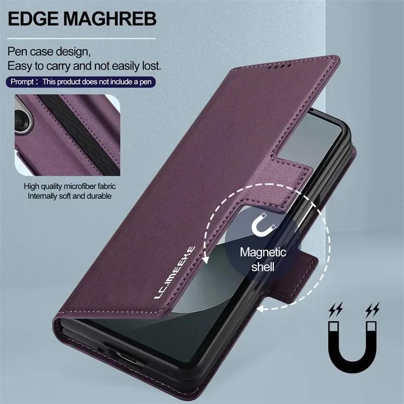 Magnetic Flip Leather Phone Case For Samsung Galaxy Z Fold 7 6 5 4 3 5g Fold7 Fold6 Fold5 Wallet Card Bag Cover Etui Coque Gallery 2 Magnetic Flip Leather Phone Case For Samsung Galaxy Z Fold 7 6 5 4 3 5g Fold7 Fold6 Fold5 Wallet Card Bag Cover Etui Coque Gallery 2