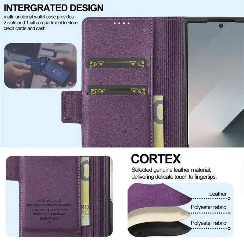 Magnetic Flip Leather Phone Case For Samsung Galaxy Z Fold 7 6 5 4 3 5g Fold7 Fold6 Fold5 Wallet Card Bag Cover Etui Coque Gallery 4 Magnetic Flip Leather Phone Case For Samsung Galaxy Z Fold 7 6 5 4 3 5g Fold7 Fold6 Fold5 Wallet Card Bag Cover Etui Coque Gallery 4