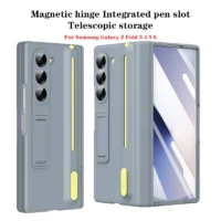 Magnetic Hinge Phone Case For Samsung Galaxy Z Fold 7 3 4 5 6 Screen Glass Protection Retractable Storage Pen Slot Holder Cover Featured