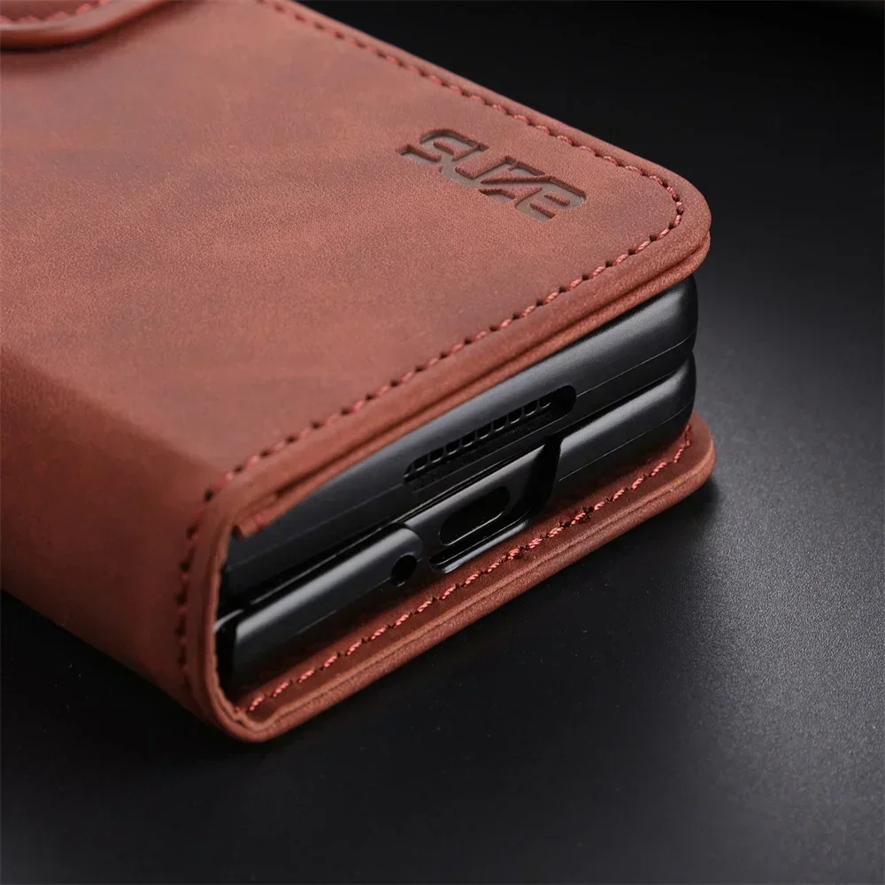 Man Business Retro Skin Feel Leather Phone Case For Samsung Galaxy Z Fold 7 6 5 4 3 Built In Card Slot Anti Drop Protector Cover Gallery 3 Man Business Retro Skin Feel Leather Phone Case For Samsung Galaxy Z Fold 7 6 5 4 3 Built In Card Slot Anti Drop Protector Cover Gallery 3