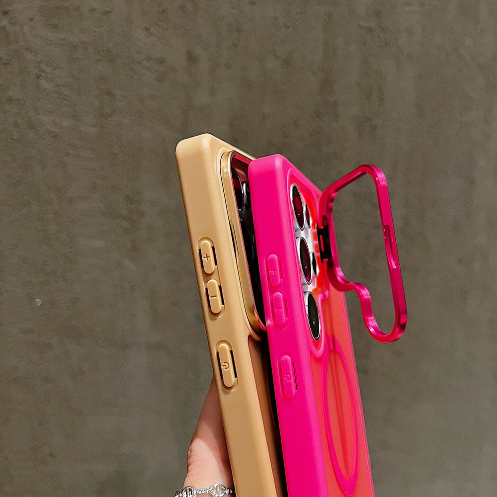 Metal Stand Camera Protector Phone Case For Samsung S25 Ultra S24 Plus S23 Fe A56 A16 A36 For Magsafe Magnetic Wrist Strap Cover Gallery 4 Metal Stand Camera Protector Phone Case For Samsung S25 Ultra S24 Plus S23 Fe A56 A16 A36 For Magsafe Magnetic Wrist Strap Cover Gallery 4