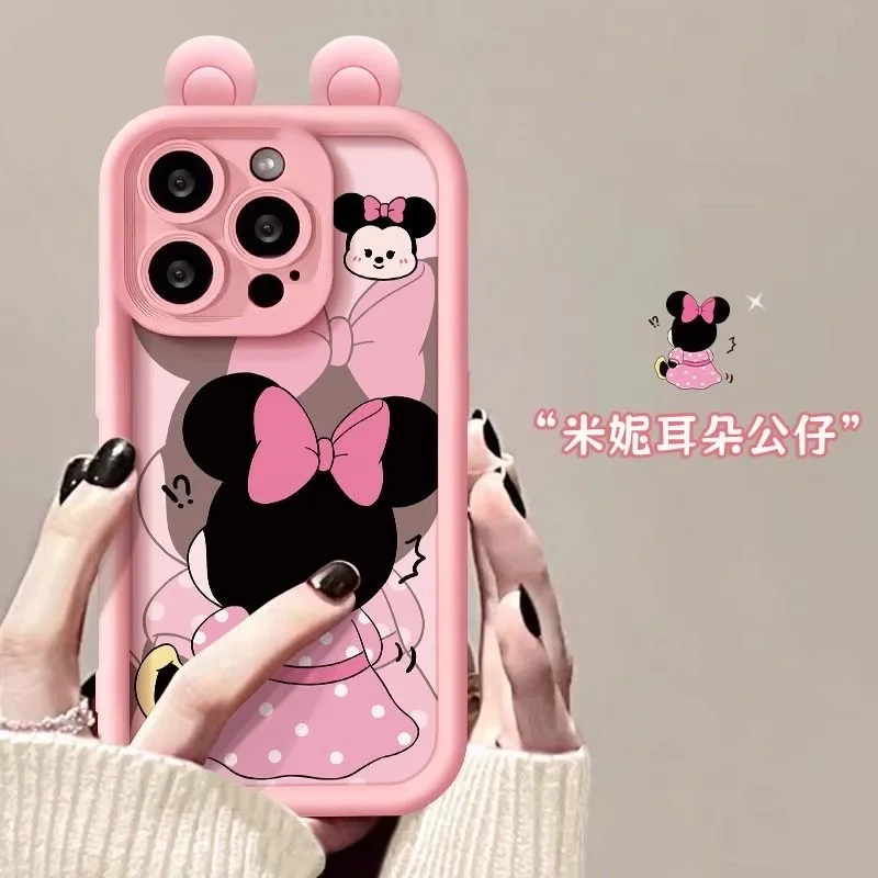 Mickey Minnie Ear Toy Back Multistep Soft Tpu Phone Case For Iphone Se 7 8 14 Plus 15 Pro Max 12 Pro 13 Mini 11 Pro X Xs Max Xr Featured
