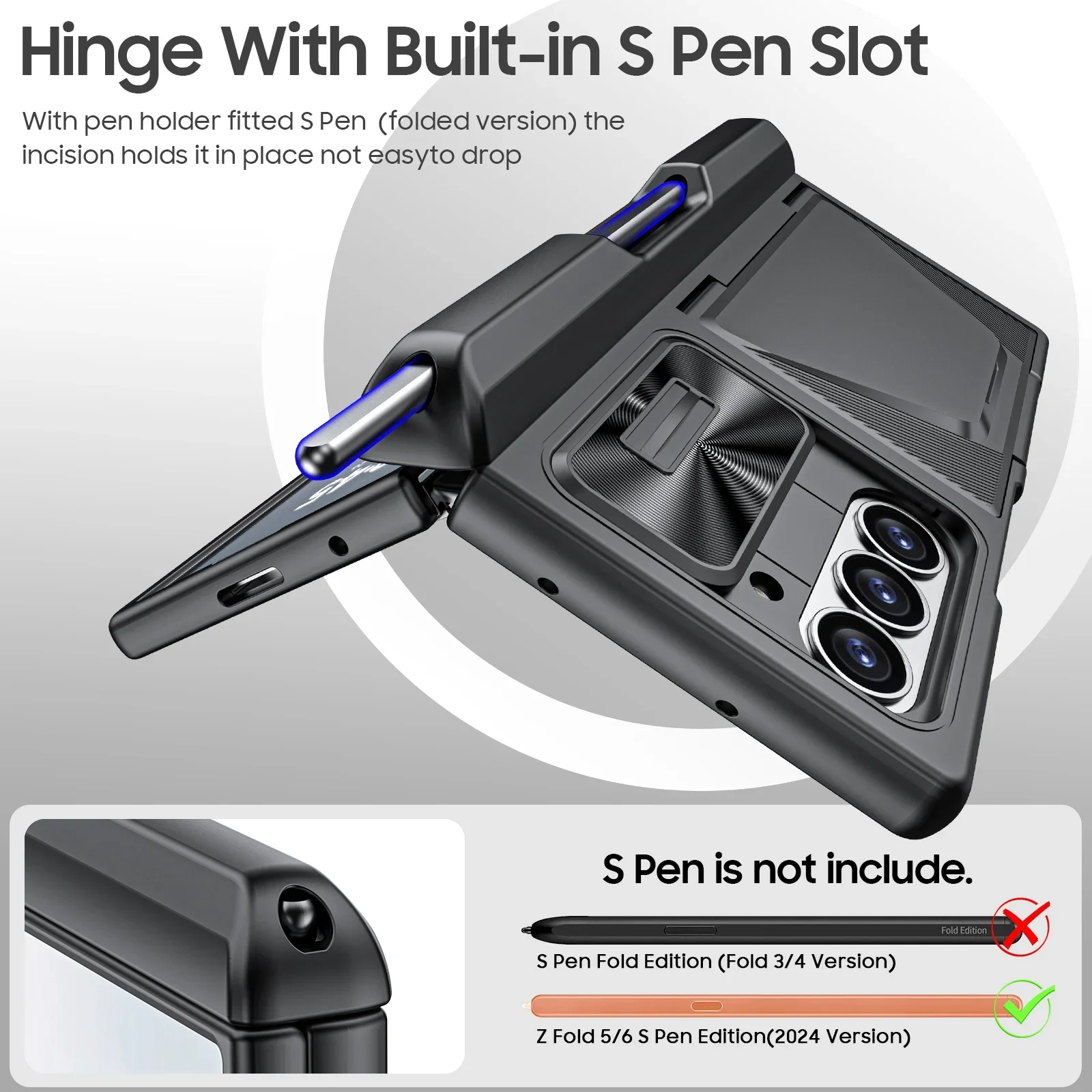 Mothers Day Giftfor Galaxy Z Fold 6 Shockproof Phone Caseback Card Packintegrated Pen Slotfull Coverage 9h Protective Film Gallery 2 Mothers Day Giftfor Galaxy Z Fold 6 Shockproof Phone Caseback Card Packintegrated Pen Slotfull Coverage 9h Protective Film Gallery 2