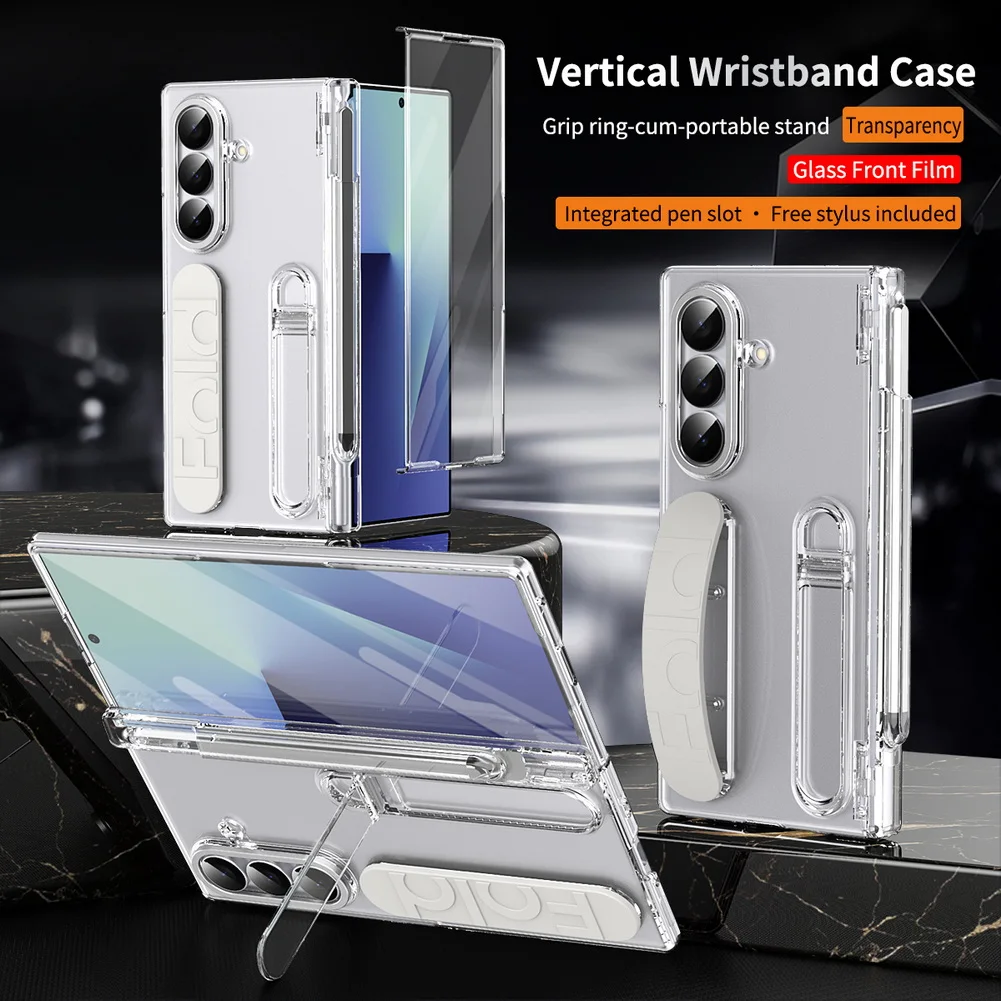 Multifunctional Kicktand Wrist Strap Folding Case For Samsung Z Fold 7 Fold Se Special Edition Galaxy Z Fold 6 5 4 Cover Featured