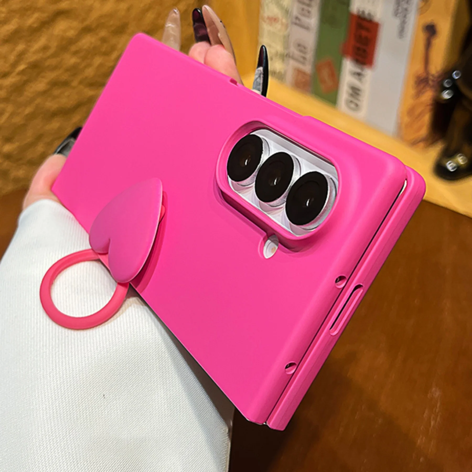 New Korean Lemon Yellow Solid Color Phone Case With Love Heart Ring For Samsung Galaxy Z Fold7 Z Fold6 Z Fold 5 4 3 Back Cover Gallery 2 New Korean Lemon Yellow Solid Color Phone Case With Love Heart Ring For Samsung Galaxy Z Fold7 Z Fold6 Z Fold 5 4 3 Back Cover Gallery 2