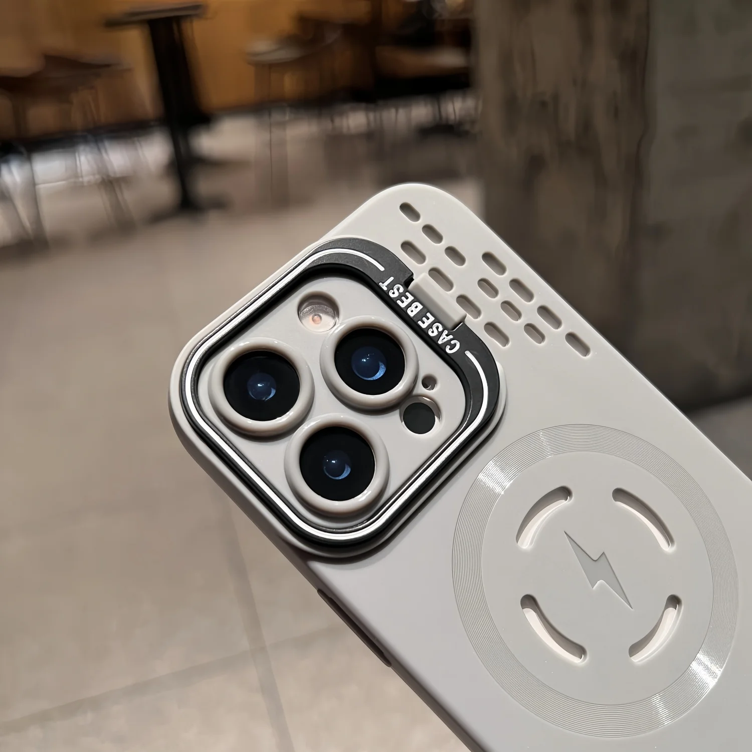 New Ventilated Cooling Phone Case For Iphone 16 15 14 13 12 11 Pro Max Wireless Charging Compatible With Kickstand Gallery 2 New Ventilated Cooling Phone Case For Iphone 16 15 14 13 12 11 Pro Max Wireless Charging Compatible With Kickstand Gallery 2