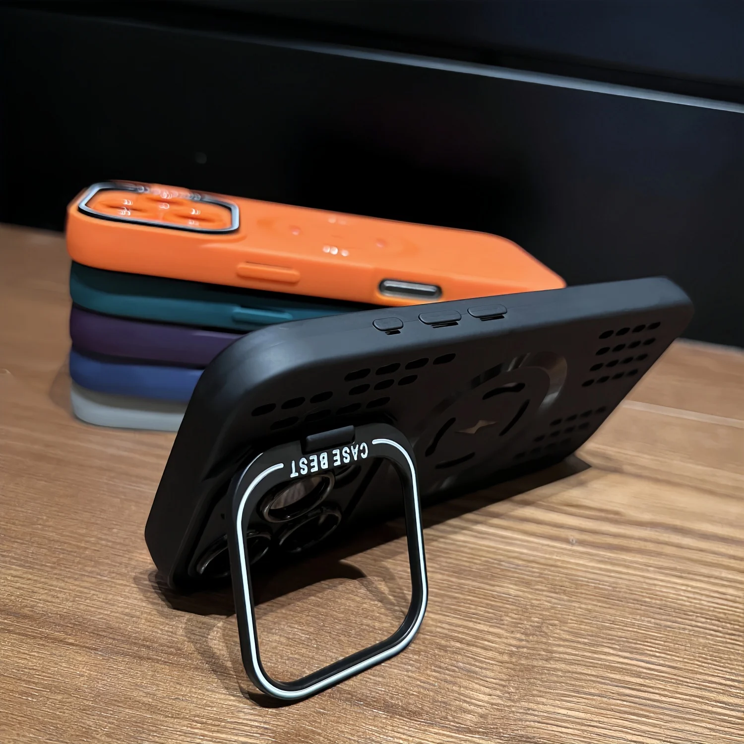 New Ventilated Cooling Phone Case For Iphone 16 15 14 13 12 11 Pro Max Wireless Charging Compatible With Kickstand Gallery 5 New Ventilated Cooling Phone Case For Iphone 16 15 14 13 12 11 Pro Max Wireless Charging Compatible With Kickstand Gallery 5