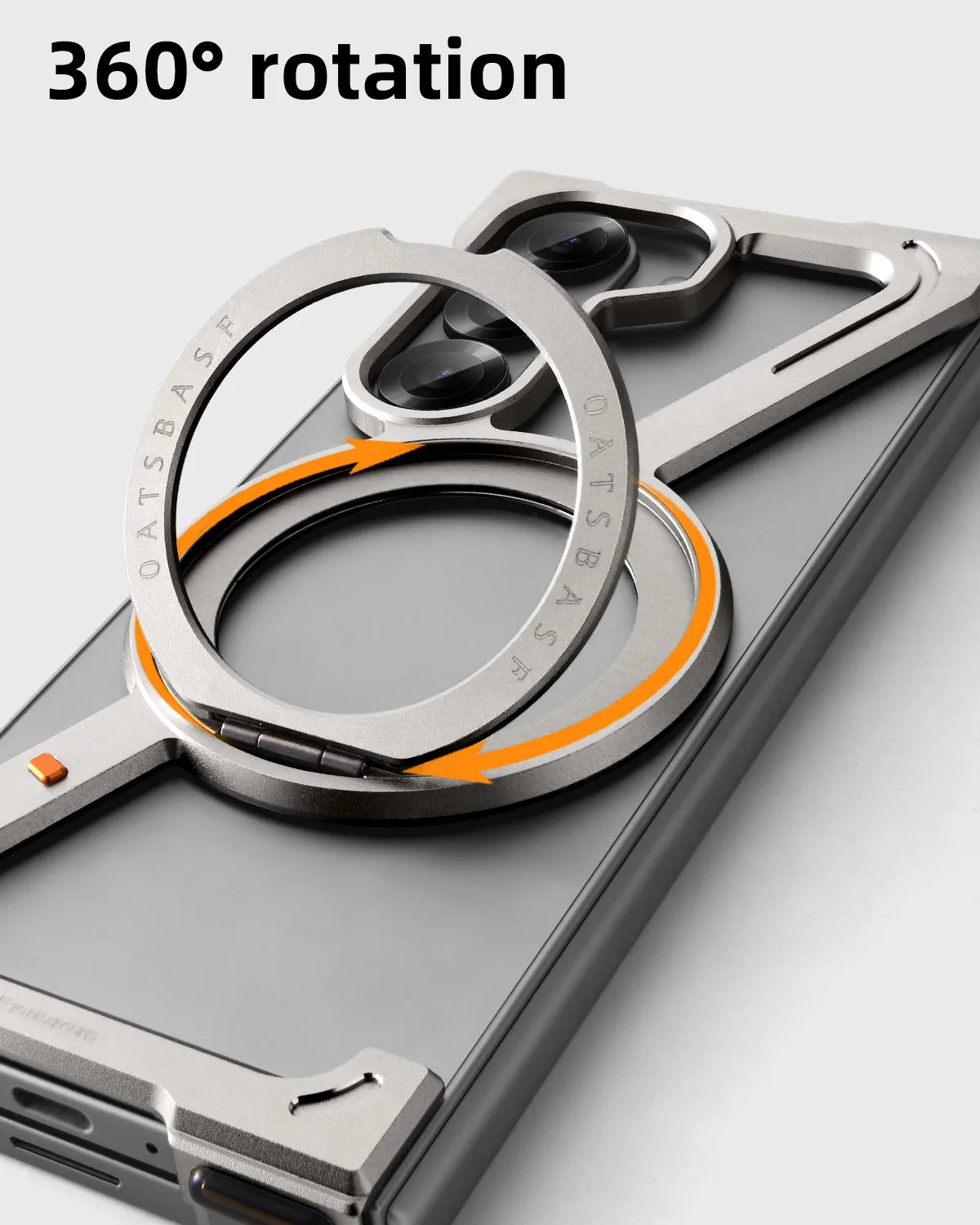 Oatsbasf Metal Magnetic Phone Case For Samsung Z Fold 7 6 5 With Stand Frameless Phone Cover For Samsung Fold Screen Shockproof Featured