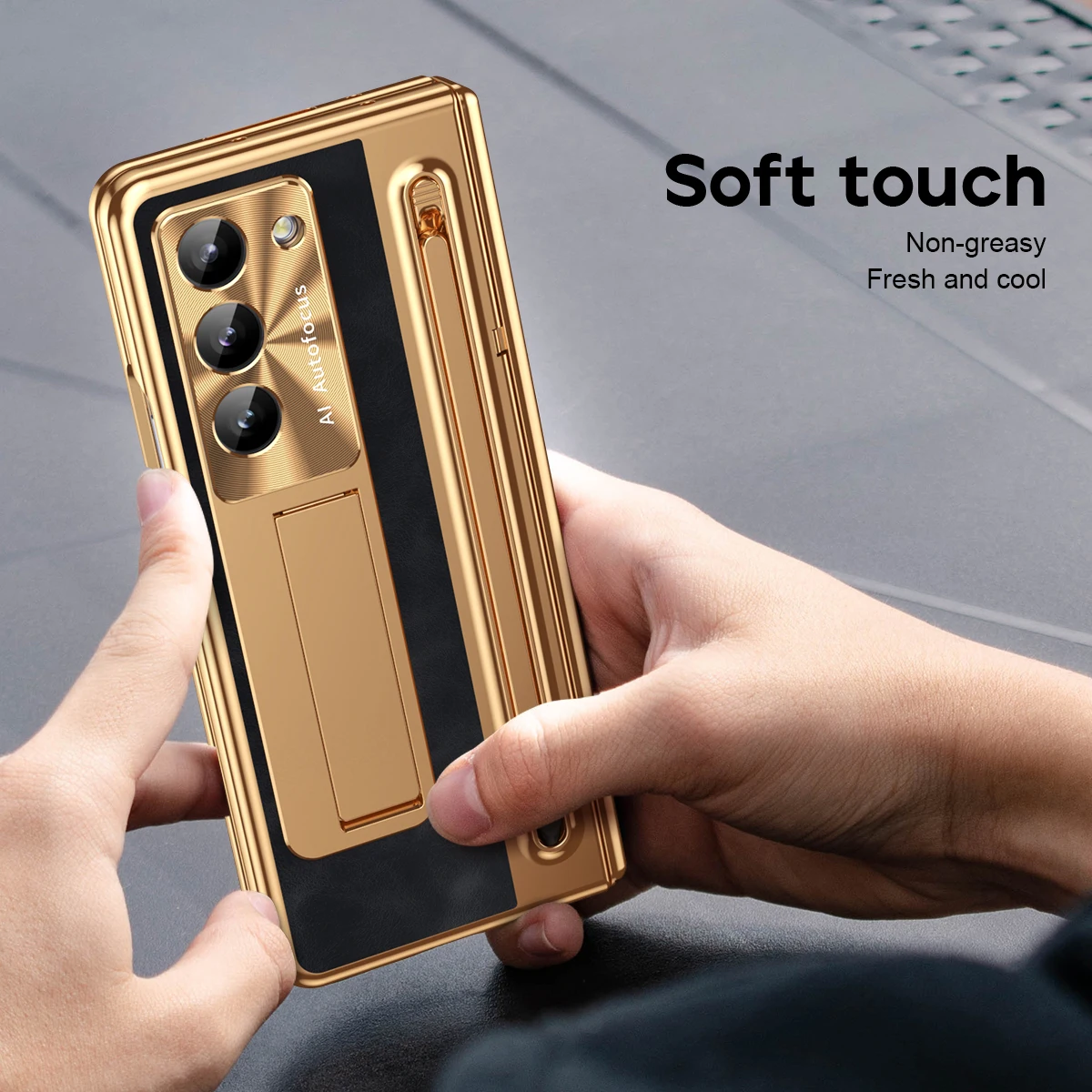 Pu Leather Glass Film Pen Slot With Pen Stand Phone Case For Samsung Galaxy Z Fold 7 6 5 4 3 Fold6 Fold5 Hinge Protection Cover Gallery 2 Pu Leather Glass Film Pen Slot With Pen Stand Phone Case For Samsung Galaxy Z Fold 7 6 5 4 3 Fold6 Fold5 Hinge Protection Cover Gallery 2