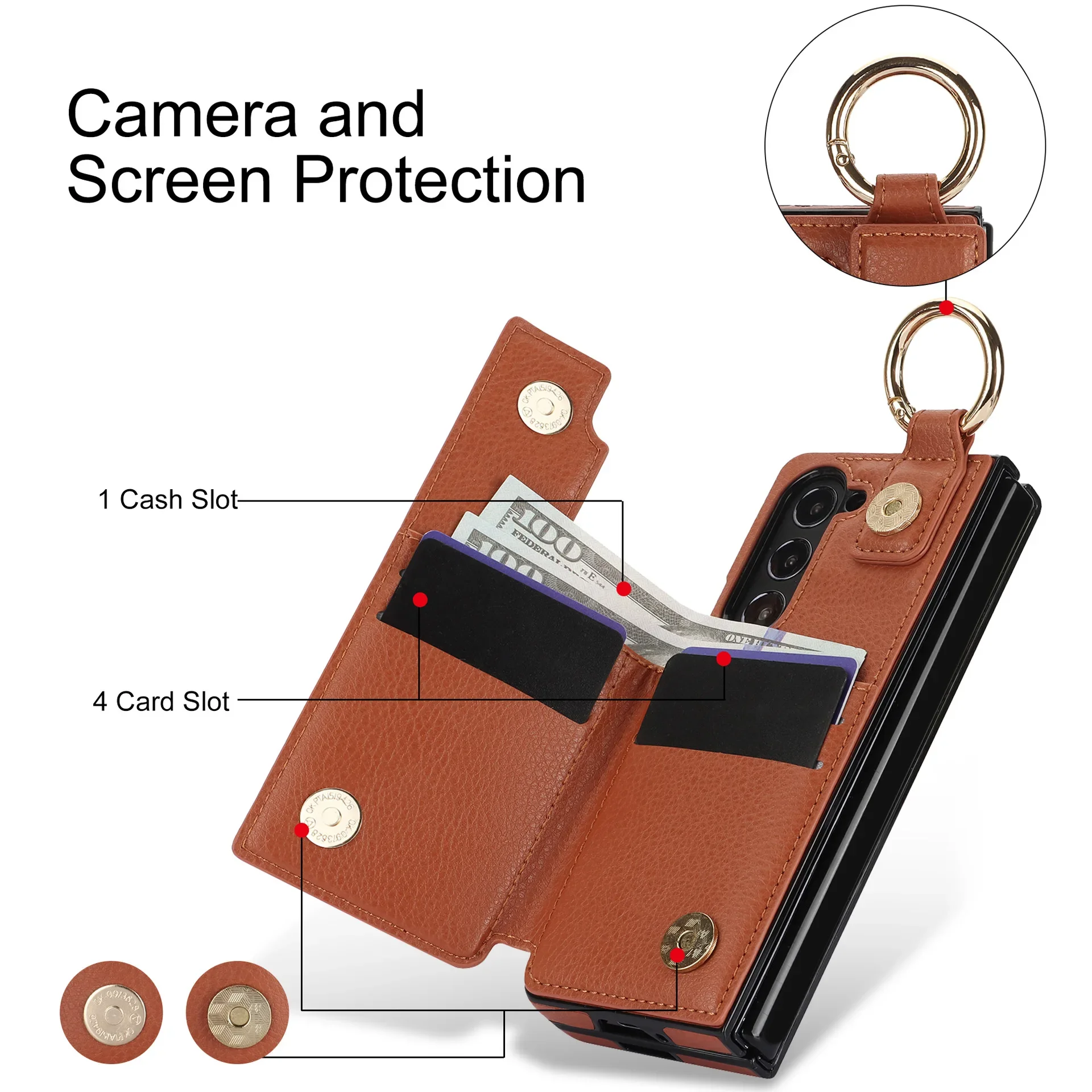 Pu Leather Ring Phone Case For Samsung Galaxy Z Fold 7 6 5 4 3 Fold7 Fold6 Fold5 5g Wallet With Pen Holder Card Slot No Pen Gallery 3 Pu Leather Ring Phone Case For Samsung Galaxy Z Fold 7 6 5 4 3 Fold7 Fold6 Fold5 5g Wallet With Pen Holder Card Slot No Pen Gallery 3