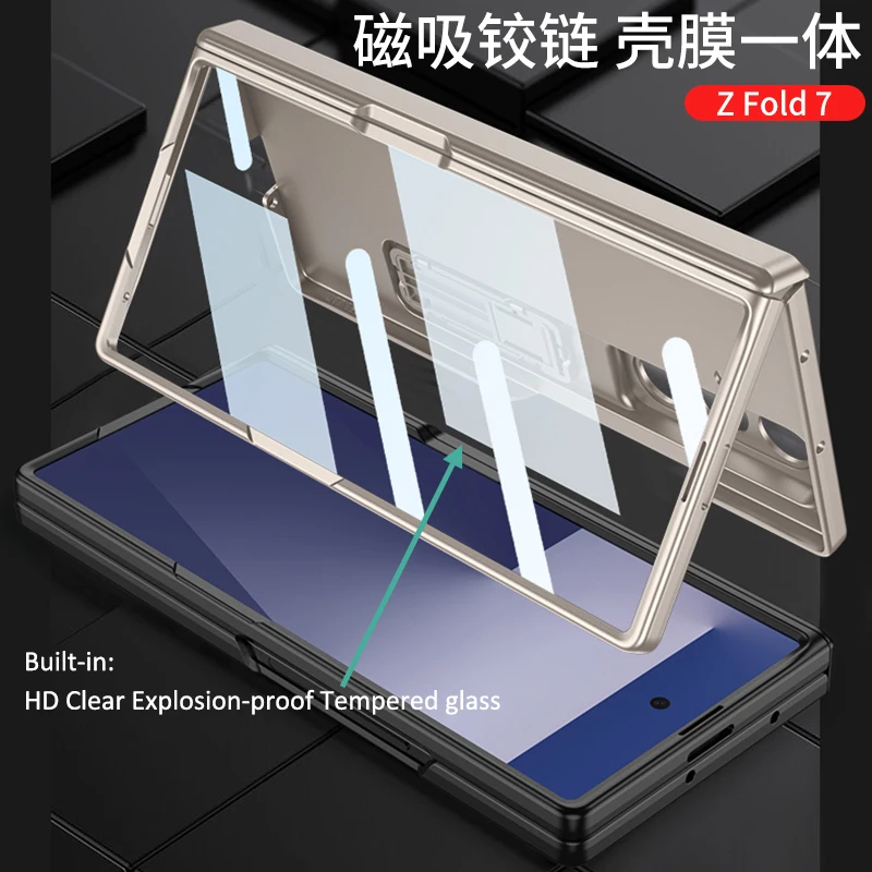 Rotating Hinge Protector Case For Samsung Galaxy Z Fold7 Fold 7 Full Body Protection Shell Gallery 4 Rotating Hinge Protector Case For Samsung Galaxy Z Fold7 Fold 7 Full Body Protection Shell Gallery 4