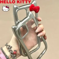 Sanrio Hello Kitty Cute Plating Silver Case For Iphone 15 14 13 11 12 Pro Max Xs Y2k Anti Fall Cover Cat Ears Phone Case Cover Featured Sanrio Hello Kitty Cute Plating Silver Case For Iphone 15 14 13 11 12 Pro Max Xs Y2k Anti Fall Cover Cat Ears Phone Case Cover Featured