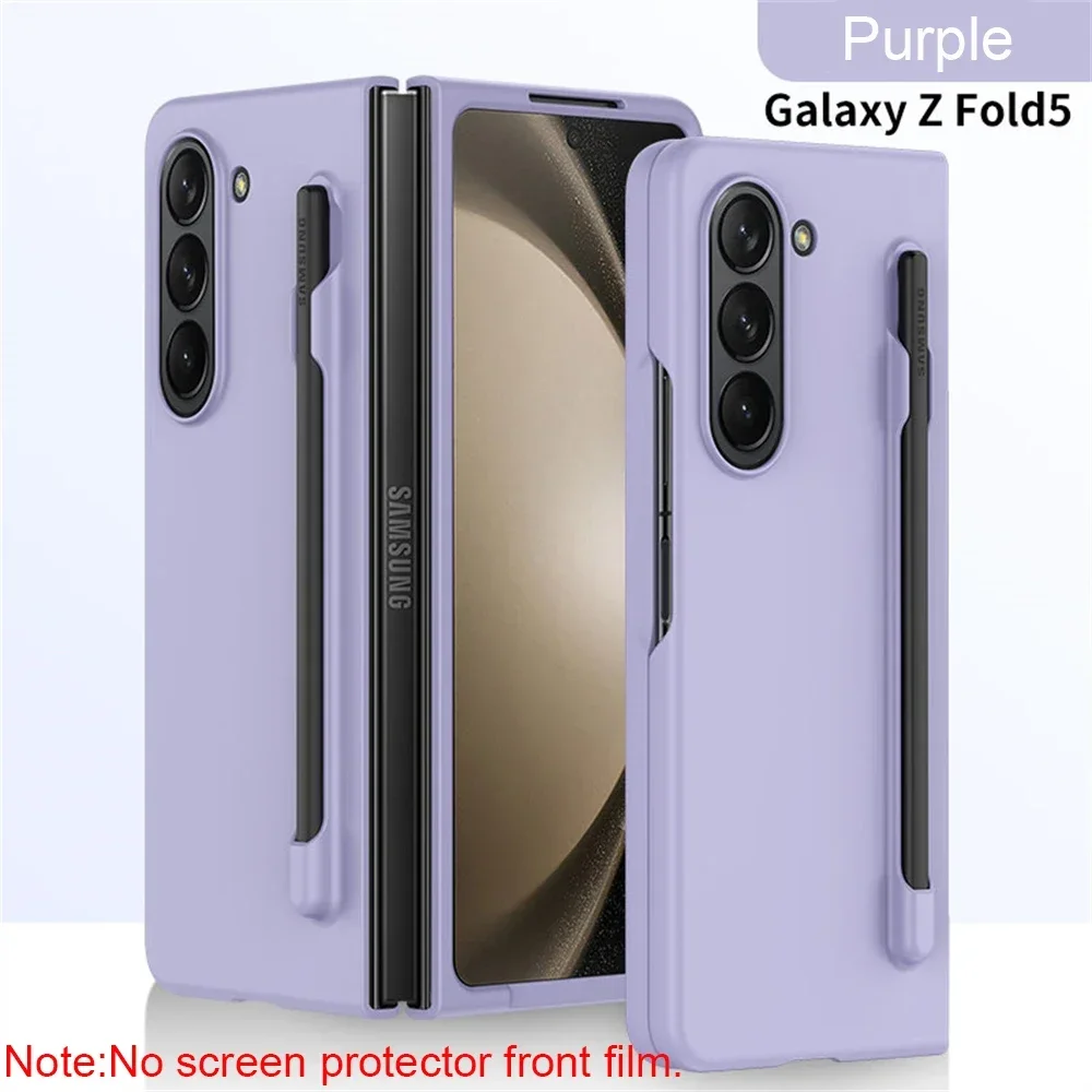 Skin Feel Slim Case For Samsung Galaxy Z Fold 6 5 4 3 With Stylus Pen Slot Holder Plastic Fold Shockproof Protection Hard Cover Featured