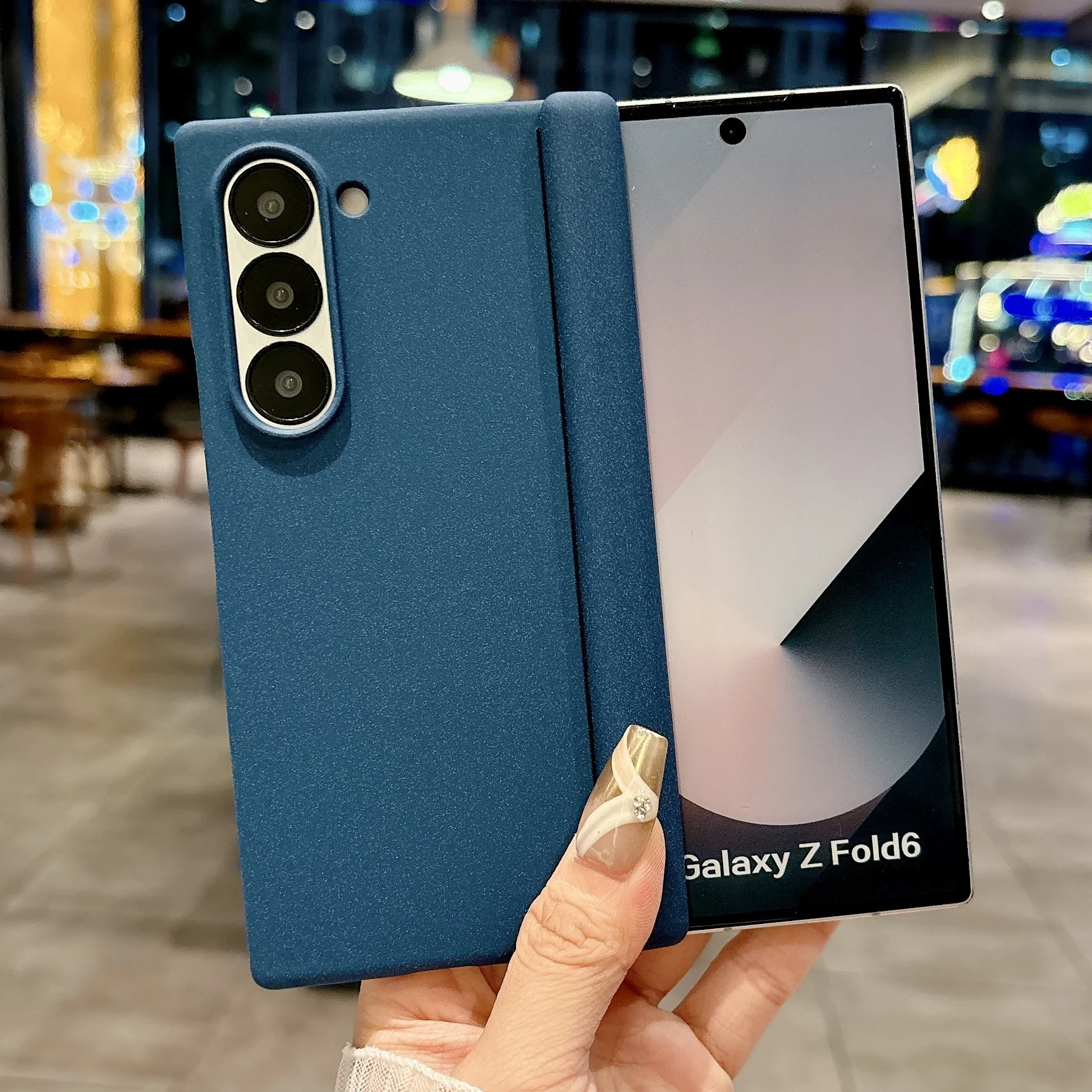 Solid Color Matte Hinge Protective Cover For Samsung Galaxy Z Fold7 6 Anti Fingerprints Case For Samsung Z Fold 5 4 3 Hard Shell Featured