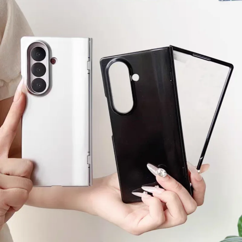 With Screen Film Protector Case For Samsung Galaxy Z Fold 7 Spring Hinge Protective Cover For Samsung Z Fold 6 5 4 3 Hard Cases Gallery 1 With Screen Film Protector Case For Samsung Galaxy Z Fold 7 Spring Hinge Protective Cover For Samsung Z Fold 6 5 4 3 Hard Cases Gallery 1