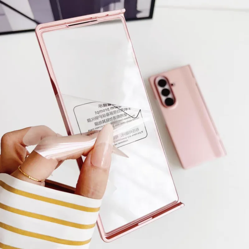 With Screen Film Protector Case For Samsung Galaxy Z Fold 7 Spring Hinge Protective Cover For Samsung Z Fold 6 5 4 3 Hard Cases Gallery 2 With Screen Film Protector Case For Samsung Galaxy Z Fold 7 Spring Hinge Protective Cover For Samsung Z Fold 6 5 4 3 Hard Cases Gallery 2