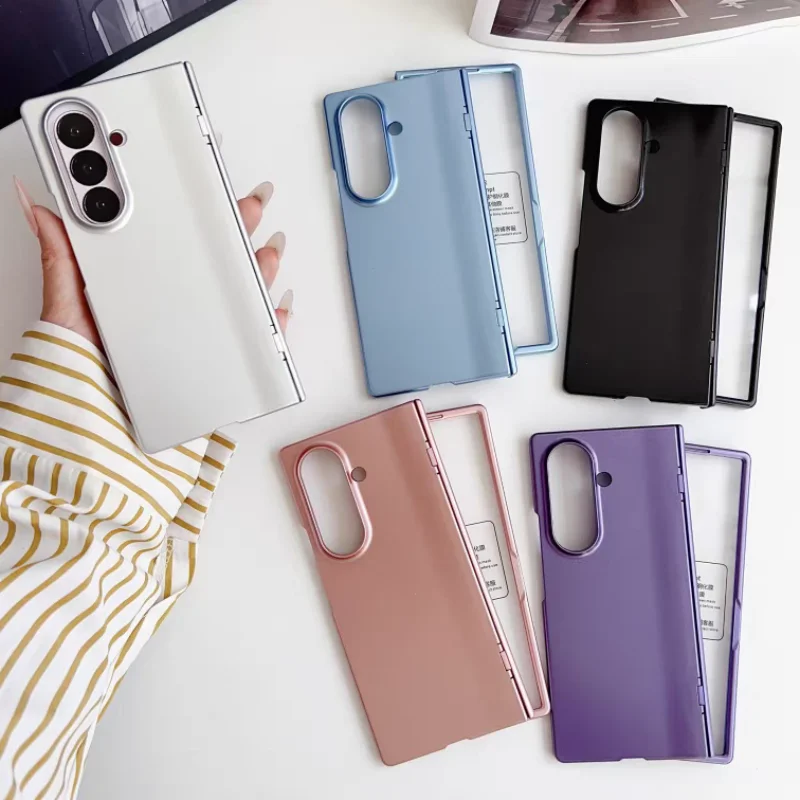 With Screen Film Protector Case For Samsung Galaxy Z Fold 7 Spring Hinge Protective Cover For Samsung Z Fold 6 5 4 3 Hard Cases Gallery 4 With Screen Film Protector Case For Samsung Galaxy Z Fold 7 Spring Hinge Protective Cover For Samsung Z Fold 6 5 4 3 Hard Cases Gallery 4