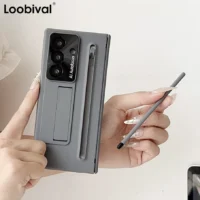 Z Fold7 Invisible Bracket 2in1 Pen Slot Phone Case For Samsung Galaxy Z Fold 7 6 Fold6 With Screen Film Armor Shockproof Cover Featured