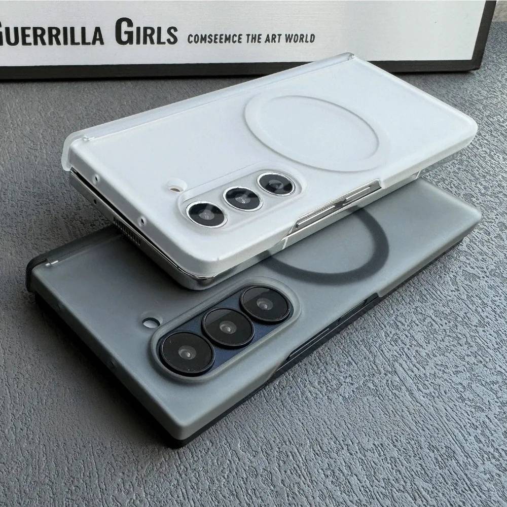 Zfold 7 Cases Business Translucent Magnetic Magsafe Phone Case For Samsung Galaxy Z Fold 5 6 7 Clear Hinge Protection Cover Bag Gallery 2 Zfold 7 Cases Business Translucent Magnetic Magsafe Phone Case For Samsung Galaxy Z Fold 5 6 7 Clear Hinge Protection Cover Bag Gallery 2