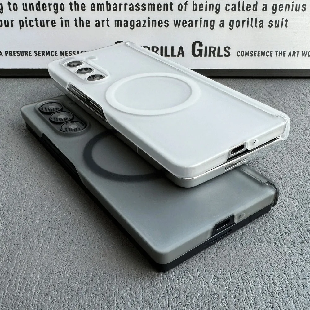 Zfold 7 Cases Business Translucent Magnetic Magsafe Phone Case For Samsung Galaxy Z Fold 5 6 7 Clear Hinge Protection Cover Bag Gallery 3 Zfold 7 Cases Business Translucent Magnetic Magsafe Phone Case For Samsung Galaxy Z Fold 5 6 7 Clear Hinge Protection Cover Bag Gallery 3