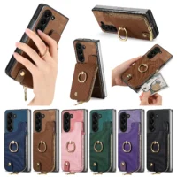 Zipper Vertical Cards Solt Leather Wallet For Z Fold 5 5g Fold5 Zfold5 Bag Ring Holder Purse Pocket Cover Funda Featured Zipper Vertical Cards Solt Leather Wallet For Z Fold 5 5g Fold5 Zfold5 Bag Ring Holder Purse Pocket Cover Funda Featured