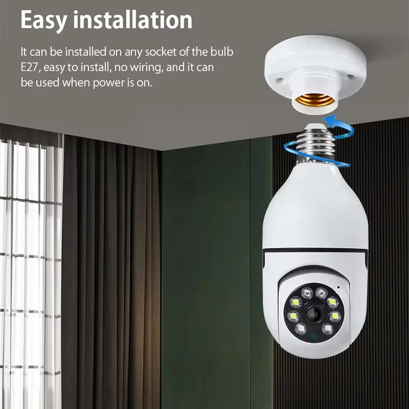 1080p Bulb Surveillance Camera 360 Wifi Anti Theft Outdoor Indoor Security Monitor Night Vision Audio Security Ip Cam Gallery 3 1080p Bulb Surveillance Camera 360 Wifi Anti Theft Outdoor Indoor Security Monitor Night Vision Audio Security Ip Cam Gallery 3