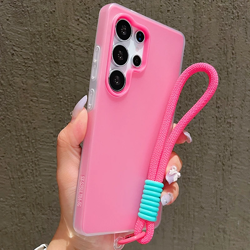 2in1 With Wrist Strap Lanyard Jelly Case For Samsung Galaxy A36 A26 A35 A54 A16 A56 A55 A53 S25 S24 S23 S22 Ultra Plus Fe Cover Featured