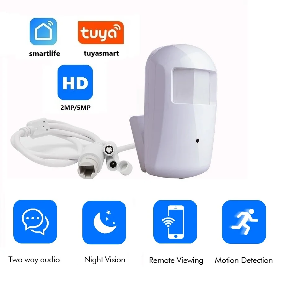 2mp 5mp Tuya Mini Wifi Ip Camera Pir Style 2 Way Audio Covert Security Mnoitor Night Vision Indoor Invisible Video Surveillance Featured
