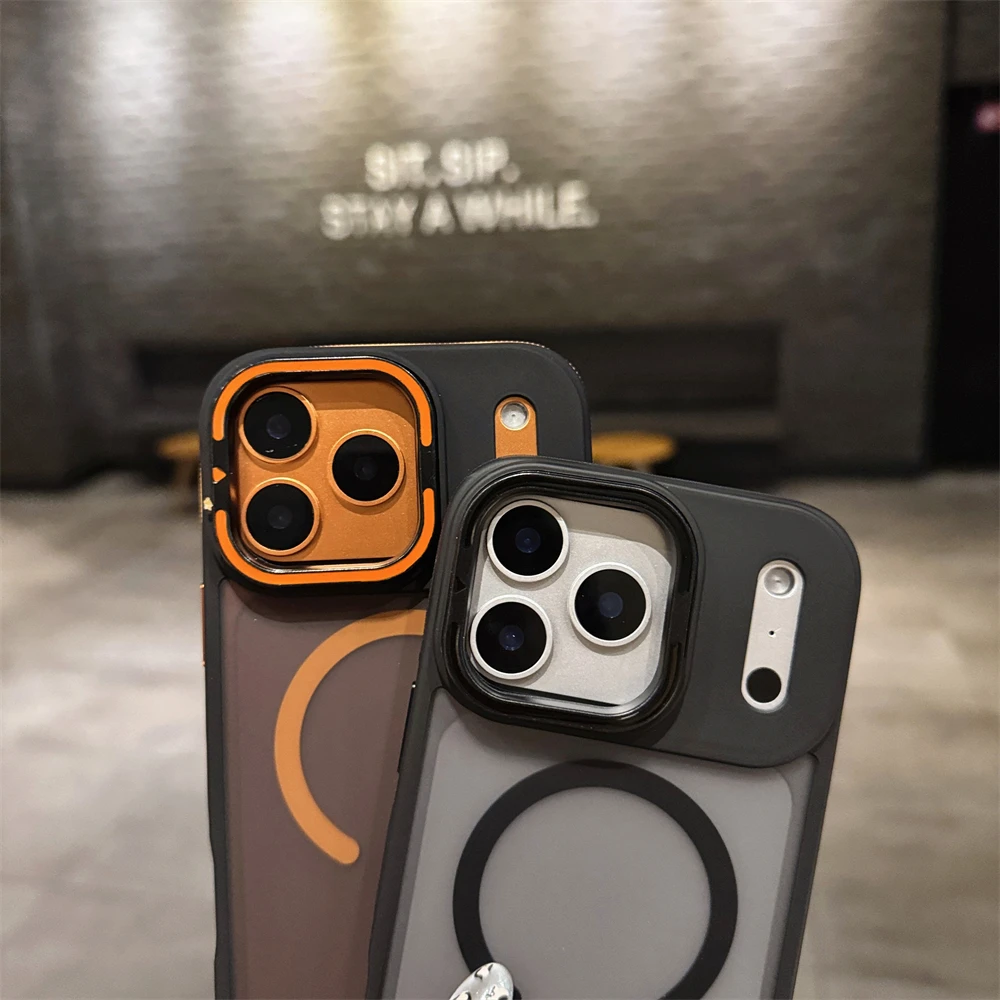 Armor Metal Lens Stand For Magsafe Phone Case For Iphone 17 16 15 14 13 12 17 Pro Max Plus Magnetic Wireless Charge Hard Cover Gallery 1 Armor Metal Lens Stand For Magsafe Phone Case For Iphone 17 16 15 14 13 12 17 Pro Max Plus Magnetic Wireless Charge Hard Cover Gallery 1