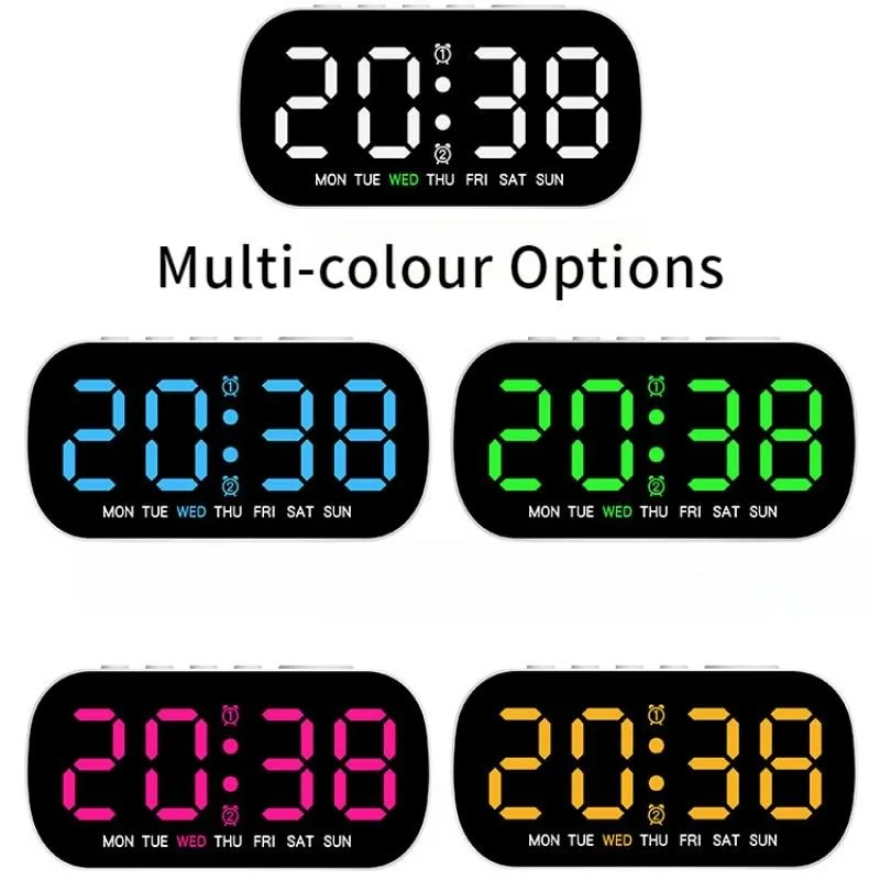 Digital Alarm Clock Usb Powered Temperature Date Week Dual Alarm Night Mode Snooze Clock 5 Levels Of Brightness 12 24h Led Clock Gallery 3 Digital Alarm Clock Usb Powered Temperature Date Week Dual Alarm Night Mode Snooze Clock 5 Levels Of Brightness 12 24h Led Clock Gallery 3