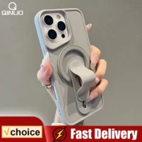 For Magsafe Magnetic Push Pull Ring Holder Case For Iphone 16 15 14 13 12 11 Pro Max Luxury Matte Shockproof Stand Bracket Cover Featured