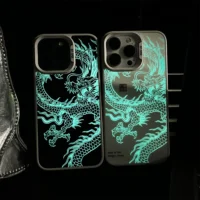 Luxury Fad Luminous Dragon Pattern Phone Case For Iphone 16 Pro Max 15 14 13 12 11 Shockproof Anti Drop Glow In The Dark Cover Featured