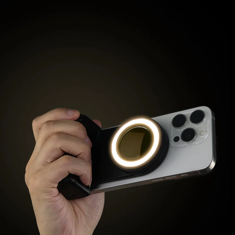 Magnetic Smartphone Handle Grip With Detachable 30m Bluetooth Remote With Fill Light Anti Shake Selfie Handle Photo Bracket Gallery 2 Magnetic Smartphone Handle Grip With Detachable 30m Bluetooth Remote With Fill Light Anti Shake Selfie Handle Photo Bracket Gallery 2