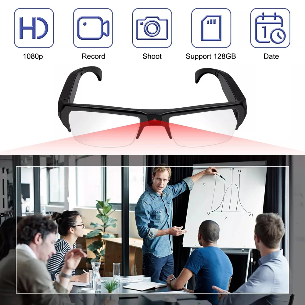 Mini Camera 1080p Hd Smart Glasses Camera Portable Driving Bike Vcr Camera Sports Camera Glasses For Conference Cycling Gallery 2 Mini Camera 1080p Hd Smart Glasses Camera Portable Driving Bike Vcr Camera Sports Camera Glasses For Conference Cycling Gallery 2